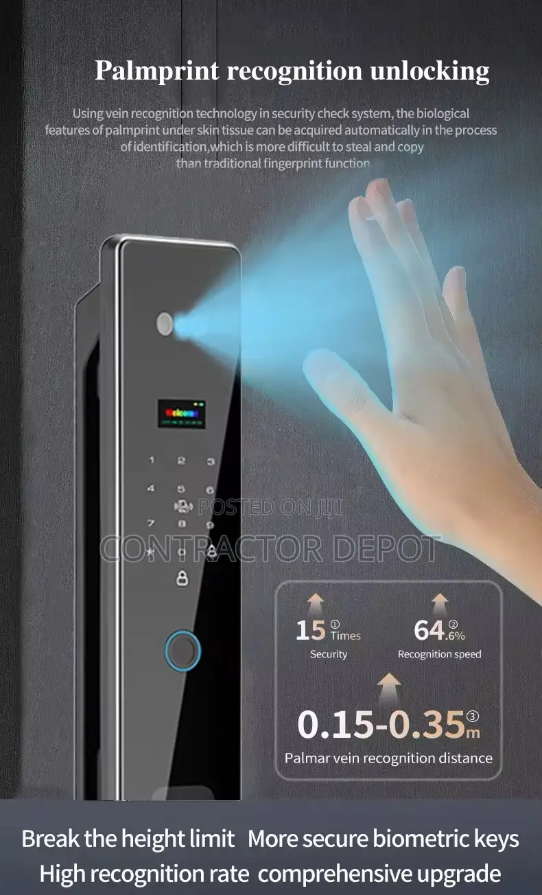 CNC Carved European Style Villa Intelligent Ip Active Electronic Lock