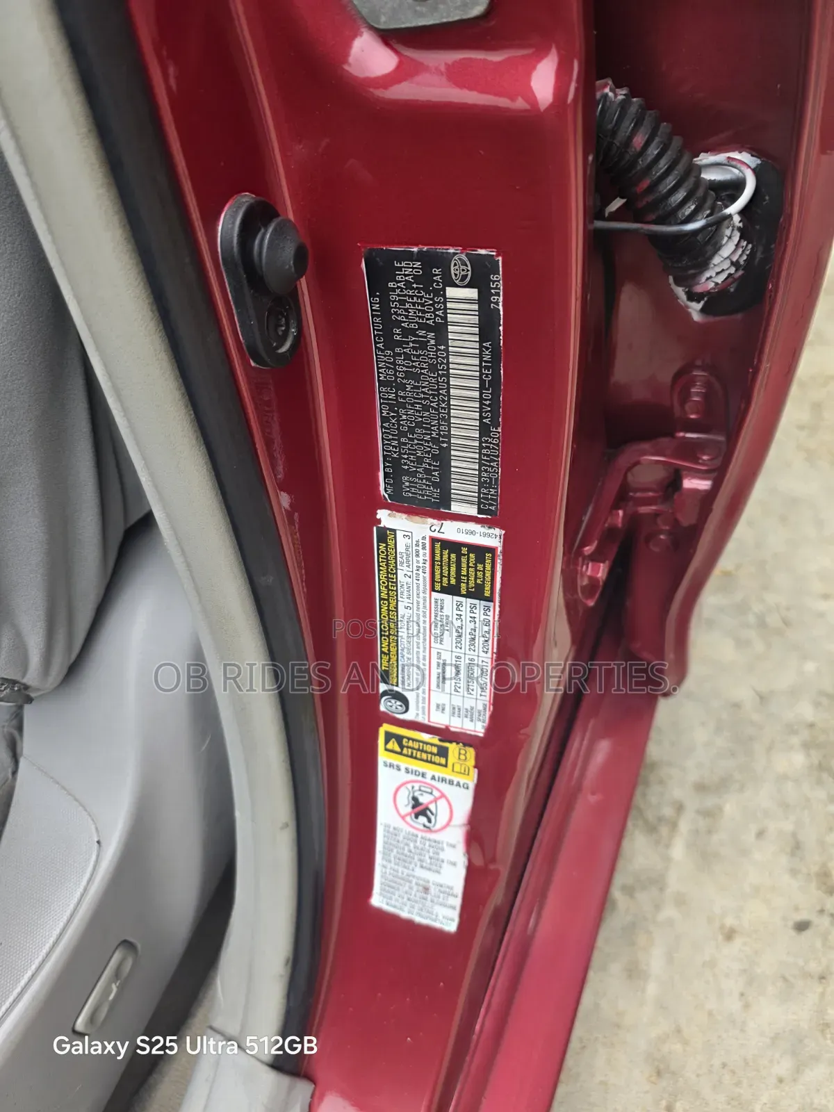 Toyota Camry XLE 4dr Sedan (2.5L 4cyl 6AM) 2010 Red