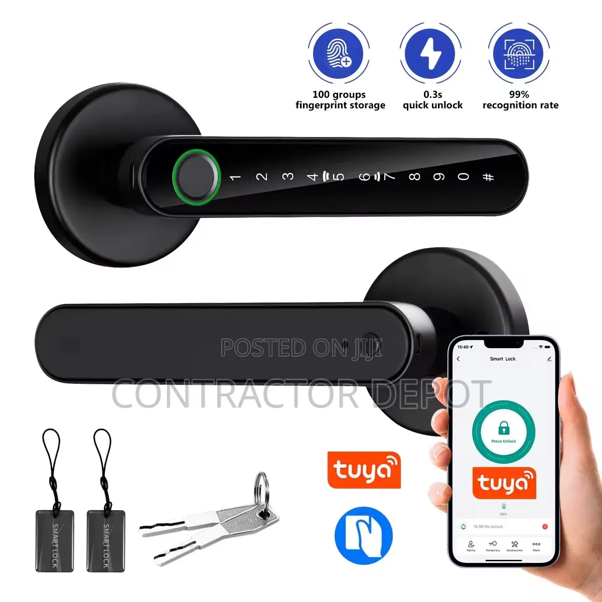 Fingerprint Door Lock Tuya Smart Home Security