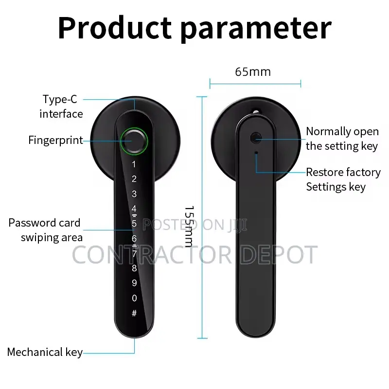 Fingerprint Door Lock Tuya Smart Home Security