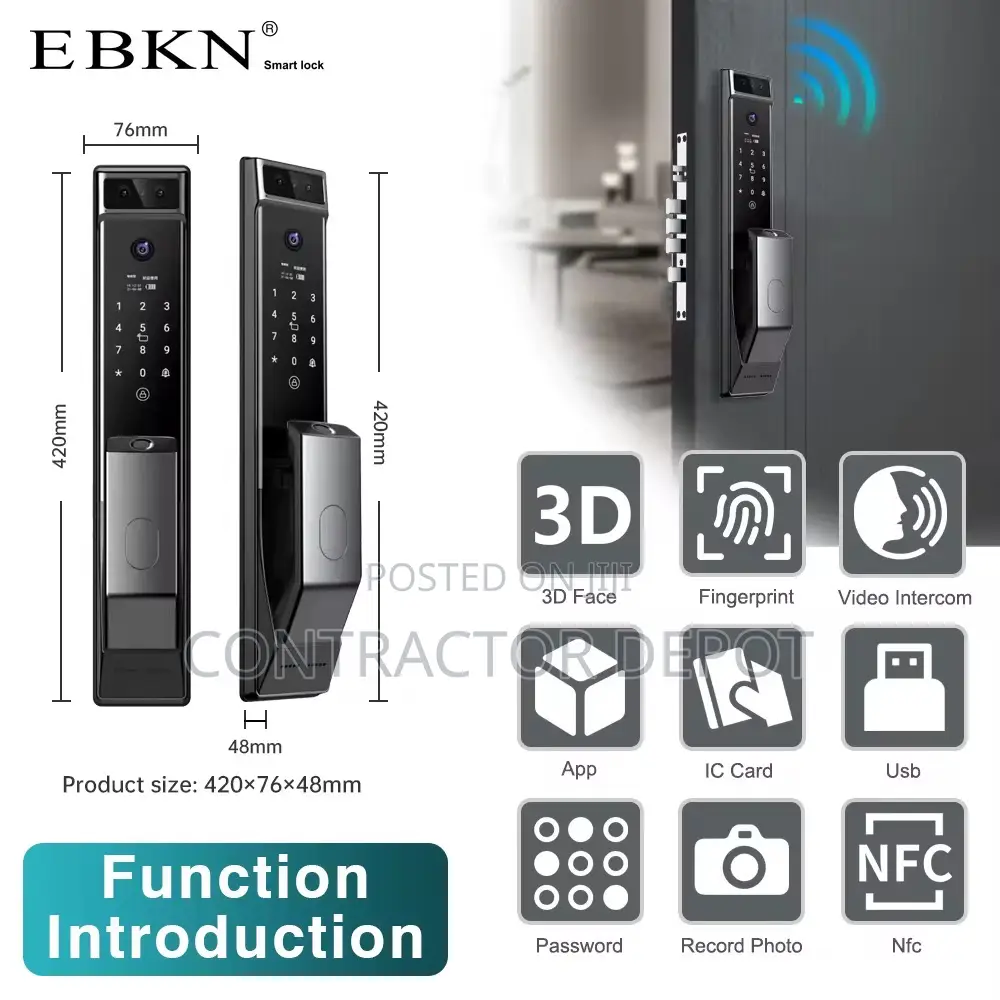 Tysh Palm 3d Face Recognition Cerradura Inteligente Digital Lock