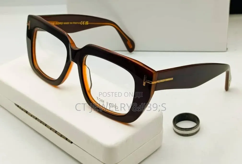 Luxury Glasses Thick Square Frame,Gold Detail, Premium Fashion Eyewear