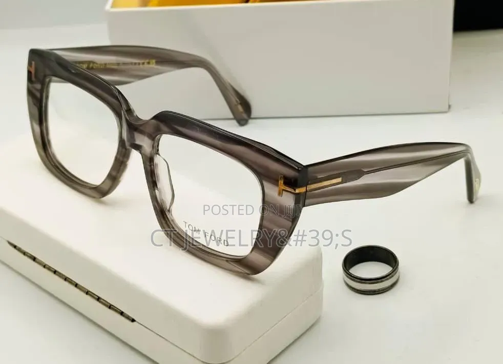 Luxury Glasses Thick Square Frame,Gold Detail, Premium Fashion Eyewear