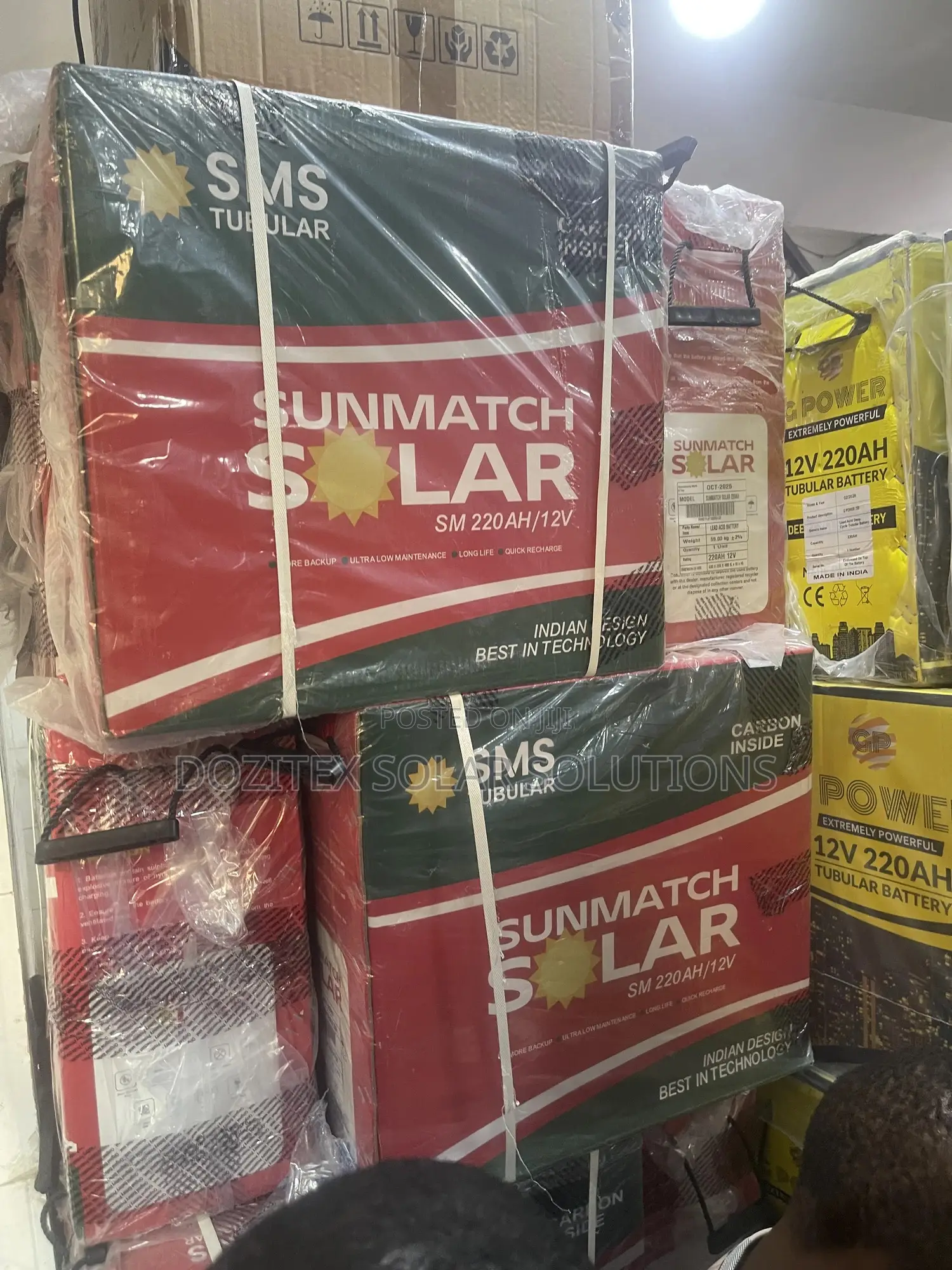 220ah/12v SMS Sunmatch Solar Tubular Battery