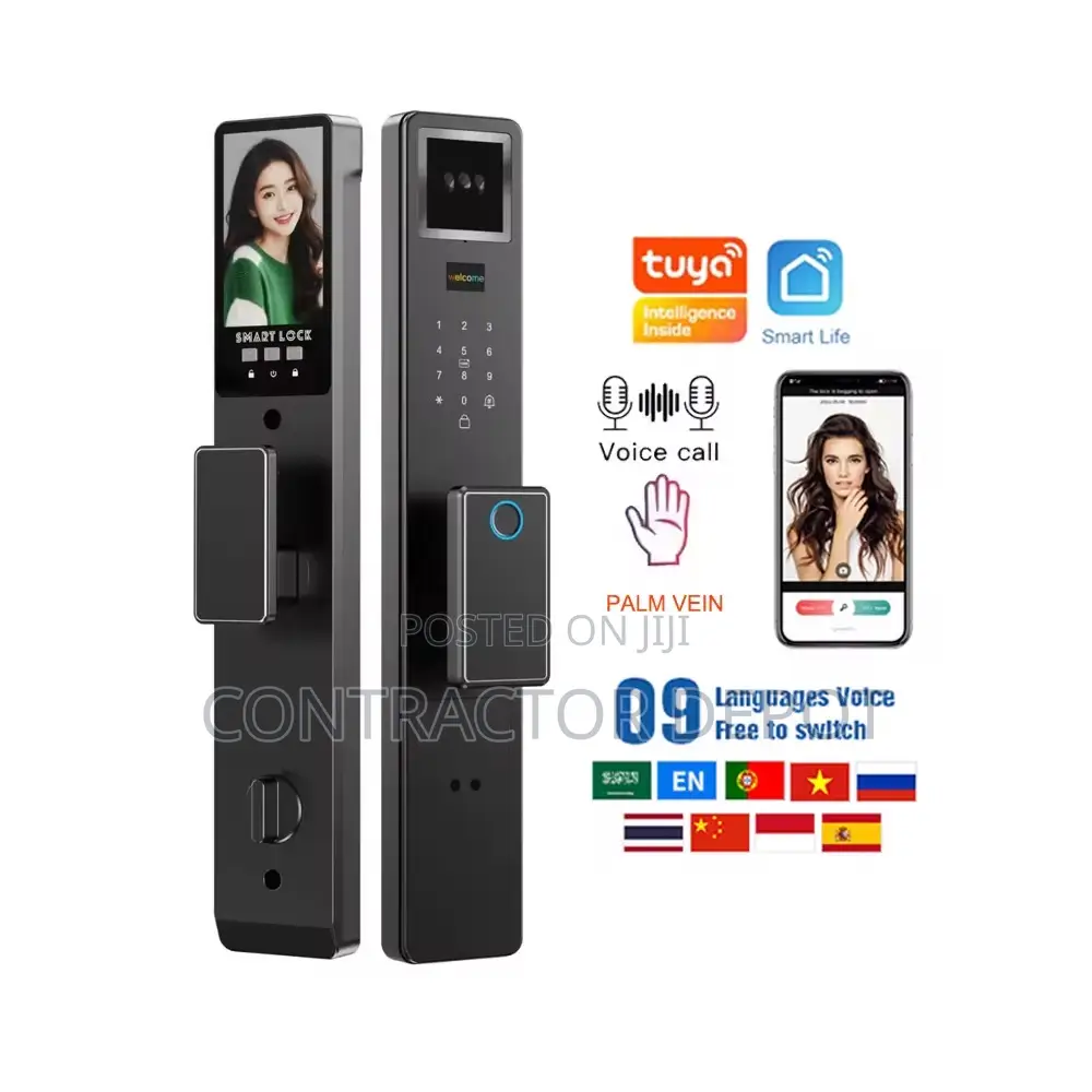 Tuya App Wifi 3d Face Digital Smart Lock Fingerprint Password Code