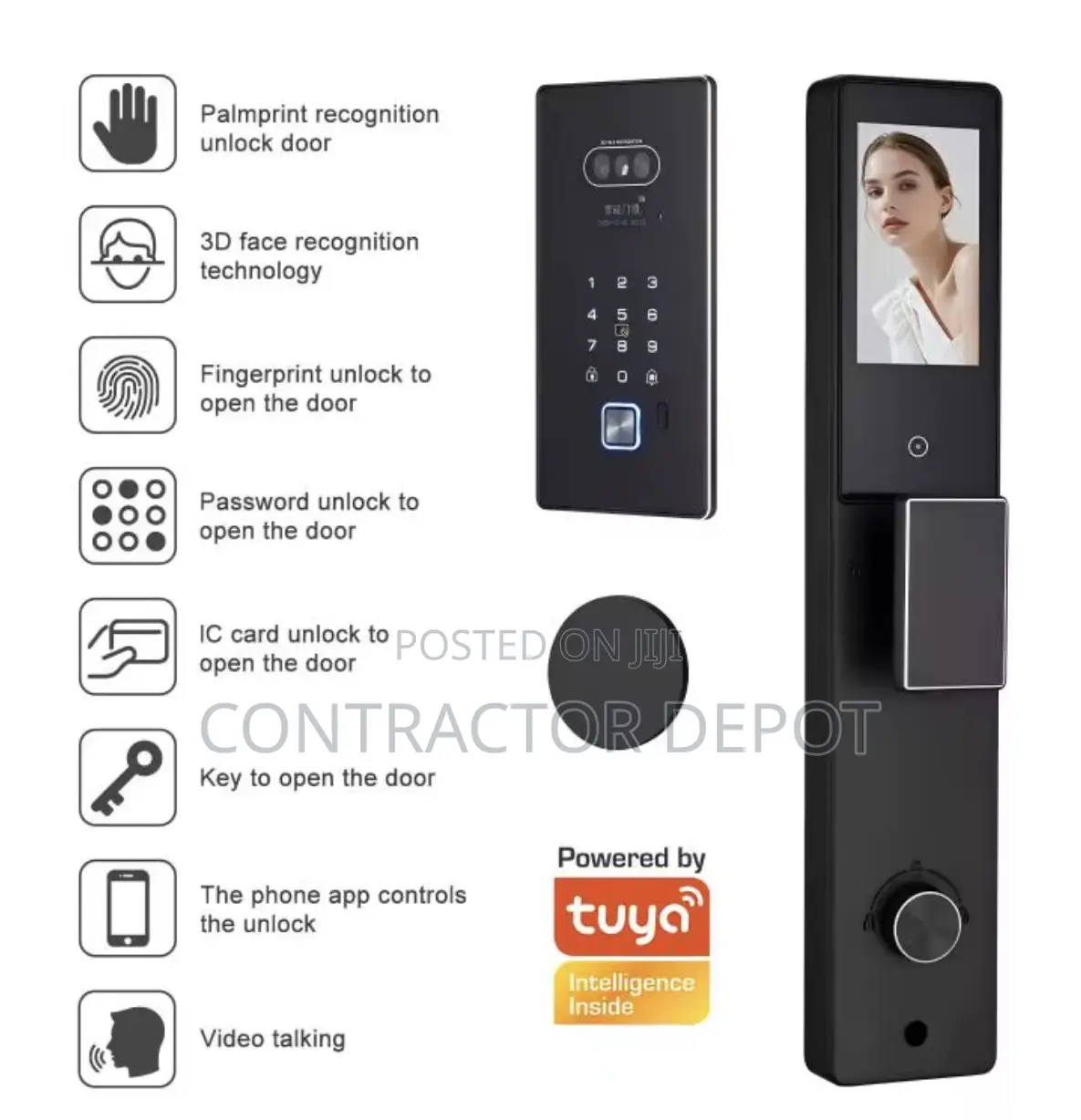 Latest Outdoor Palm Vein Unlock Smart Door Lock Tuya