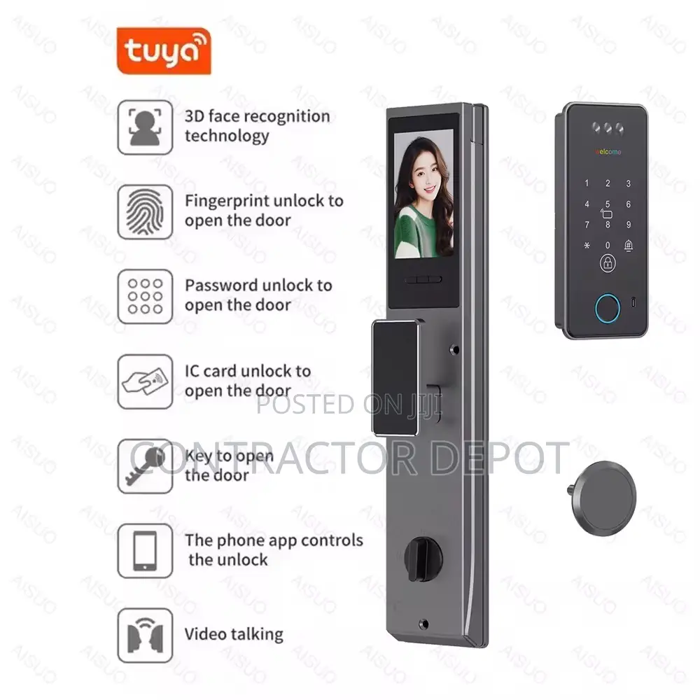 Tuya Wi-Fi 3d Face Recognition Fingerprint Digital Keypad Smart Lock