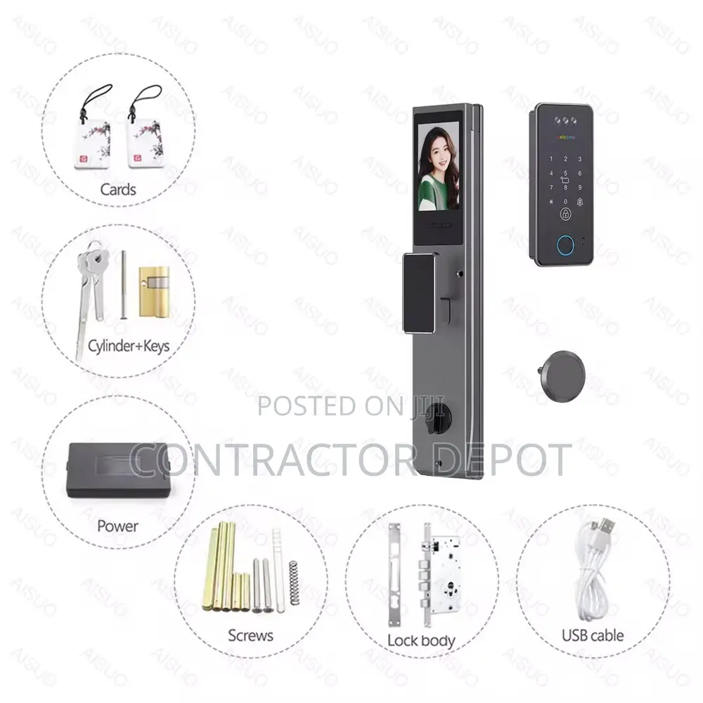 Tuya Wi-Fi 3d Face Recognition Fingerprint Digital Keypad Smart Lock