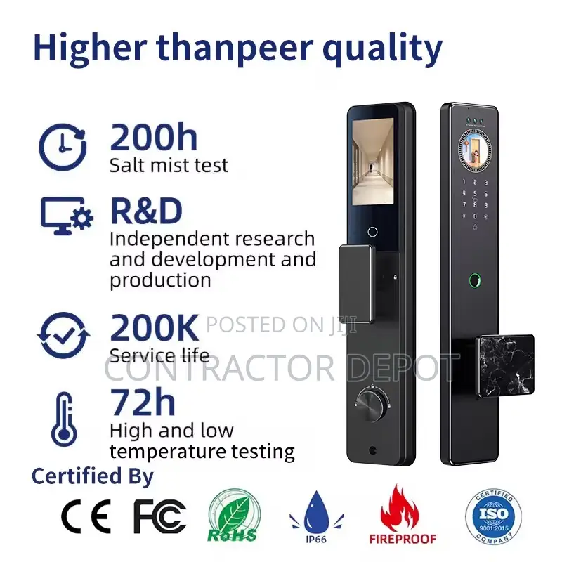 Palm Vein Al Smart Lock Face, Fingerprint Code Unlock Video Call