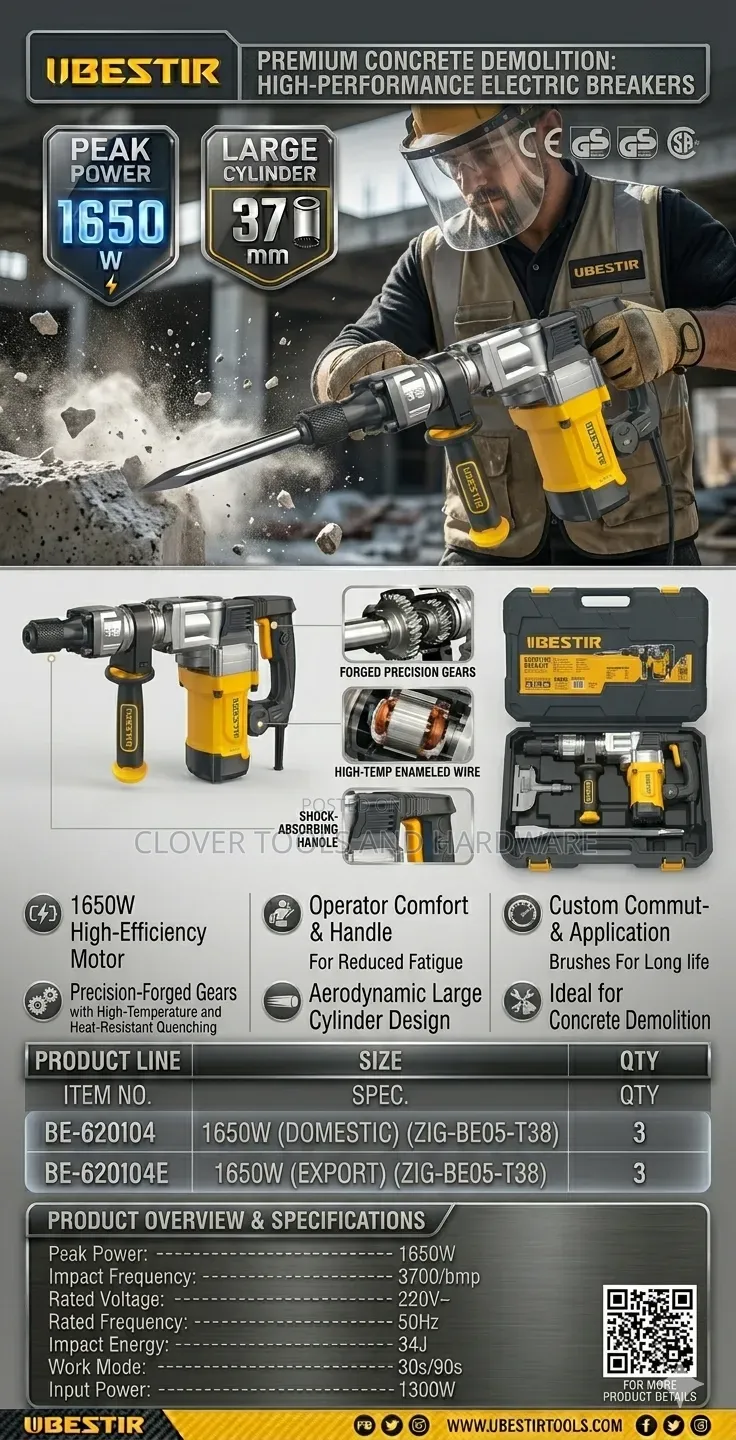 Iibestir Demolition Breaker 1650w Be-620104