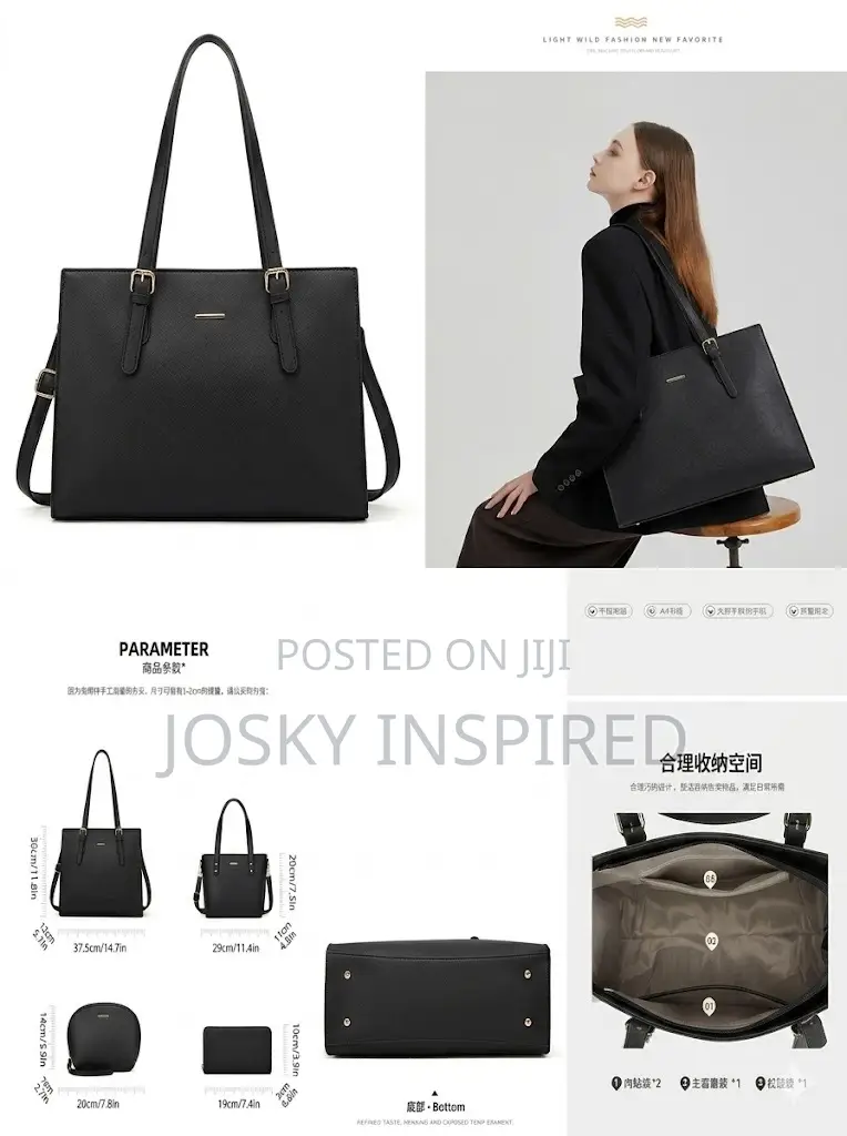 Ladies Office Bag 4 in 1 Genuine Leather Bag