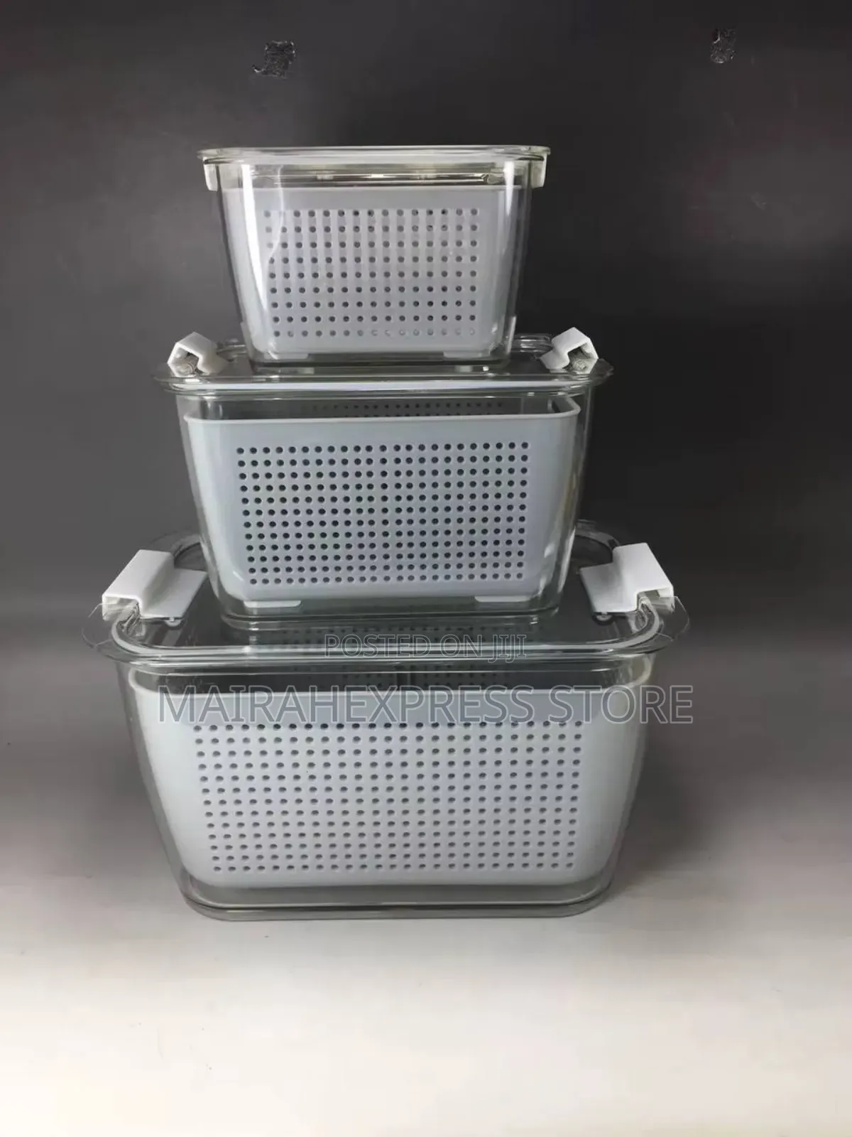 3 in 1 Storage Collander Set (With Basket for Draining) 2st7