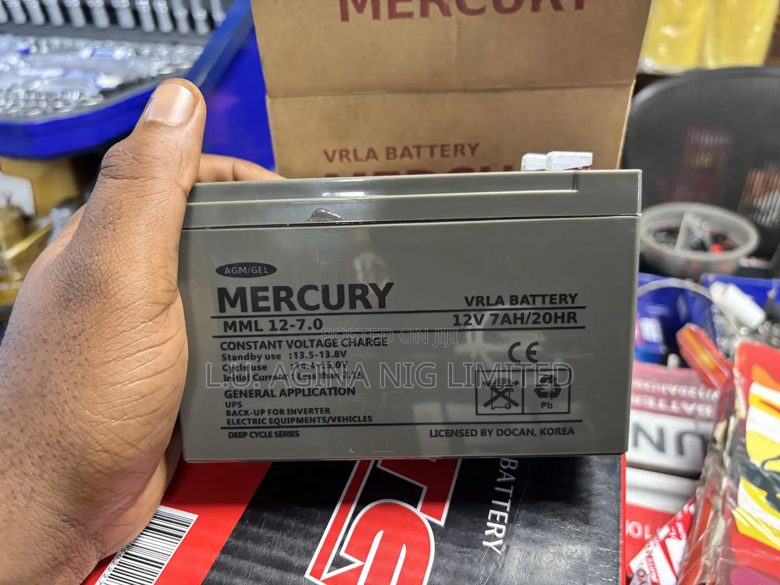 7ah 12v Mercuy Battery