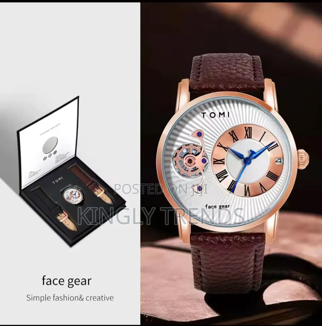 Tomi Double Leather Wristwatch