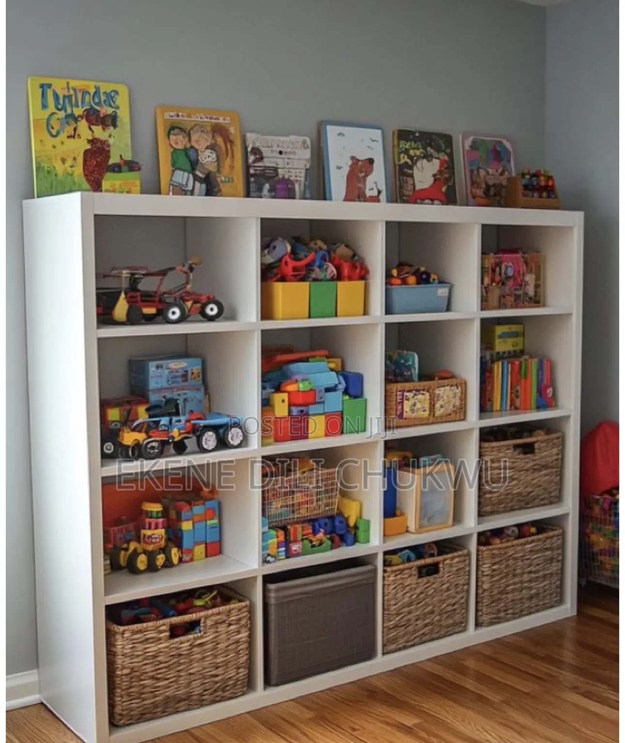 Modern Kids Storage Learning Wall Unit With Bunk