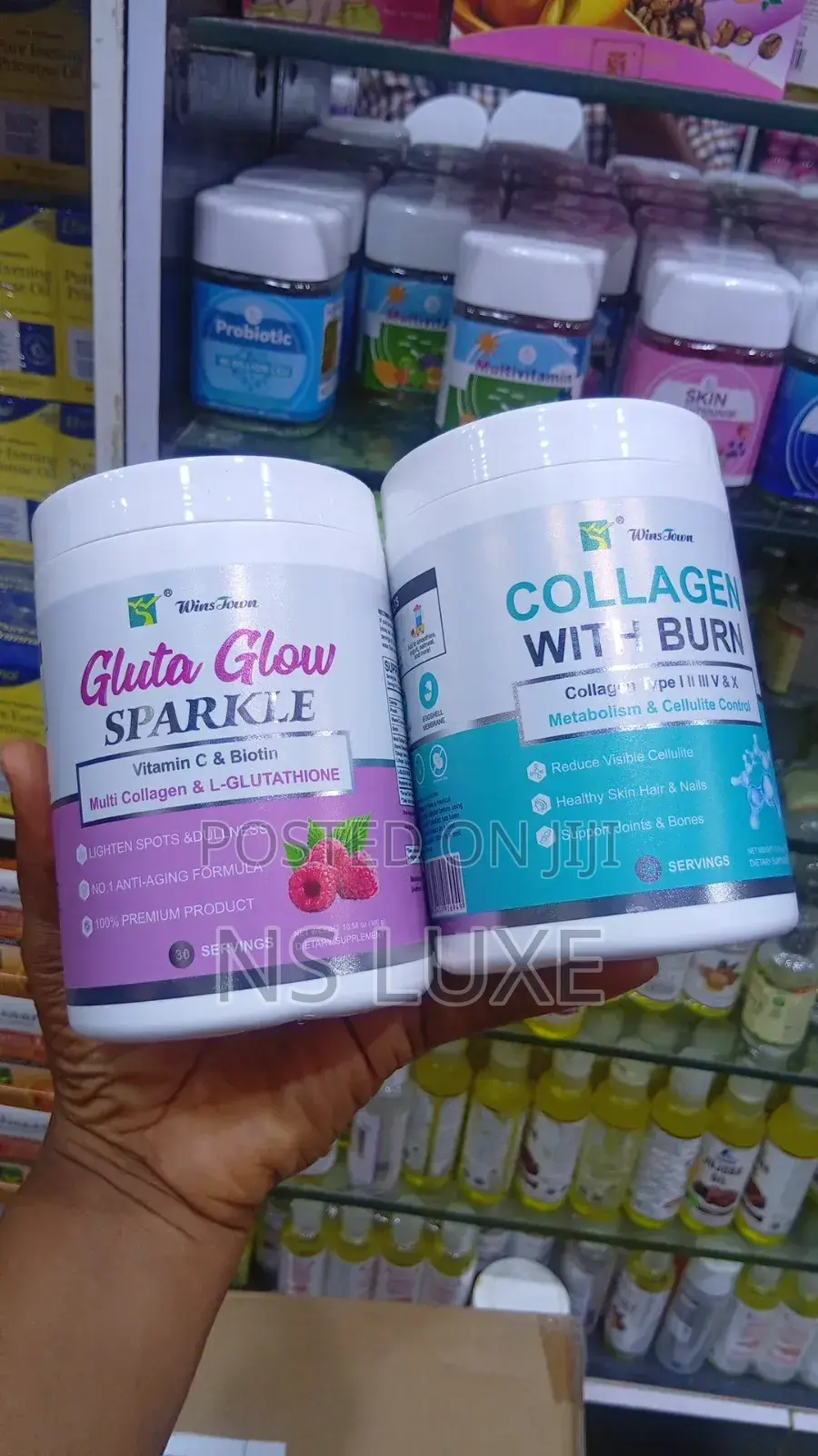 Winstown Gluta Glow Sparkle Collagen With Burn Each