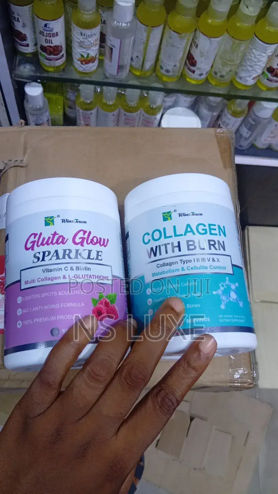 Winstown Gluta Glow Sparkle Collagen With Burn Each