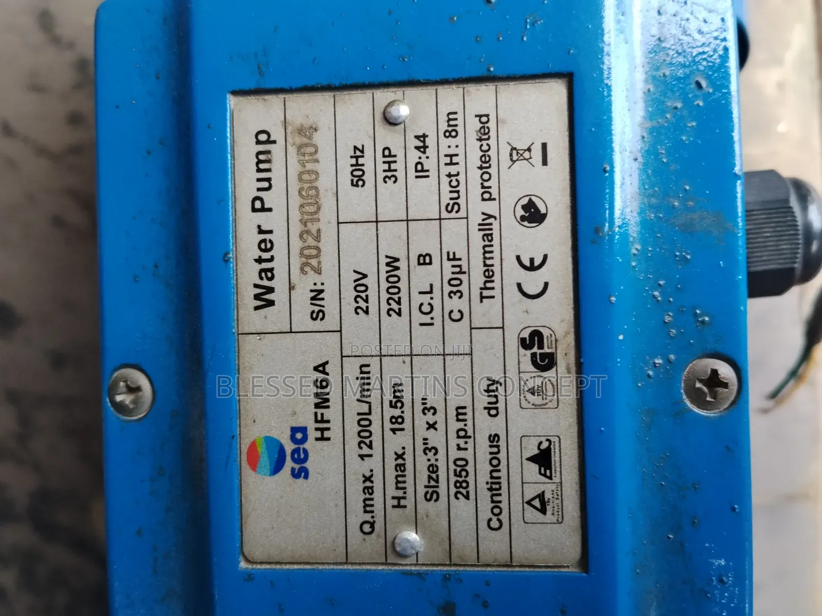 3hp Industrial Surface Pumping Machine. 100% Copper Coil