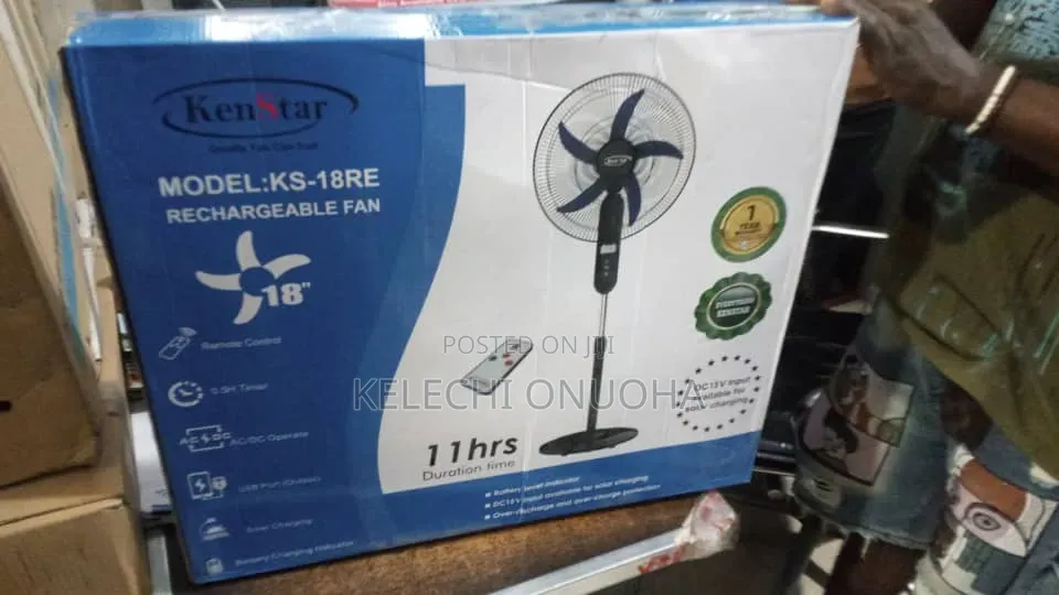 Ken Star 18inch Inch Rechargeable Fan