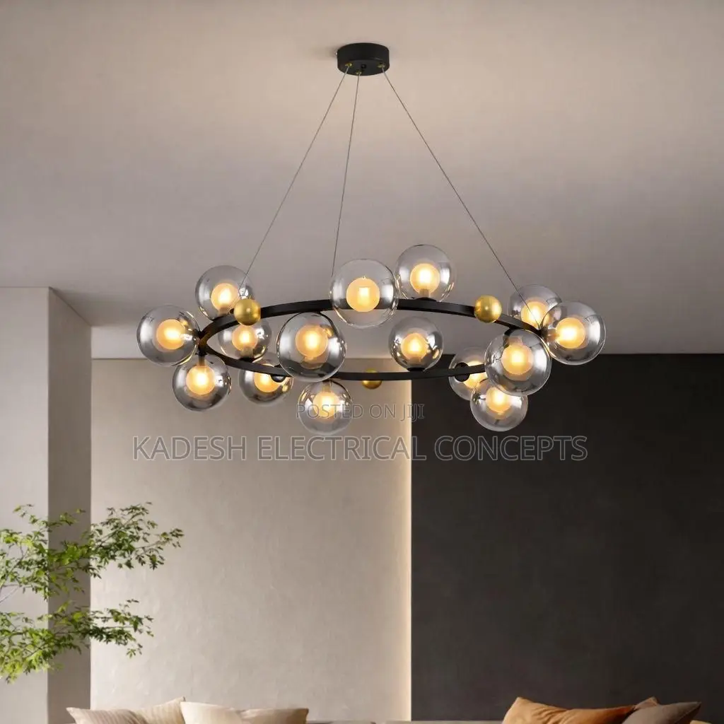Nordic Glass Ball Led Pendant Light for Living Dining Room Kitchen