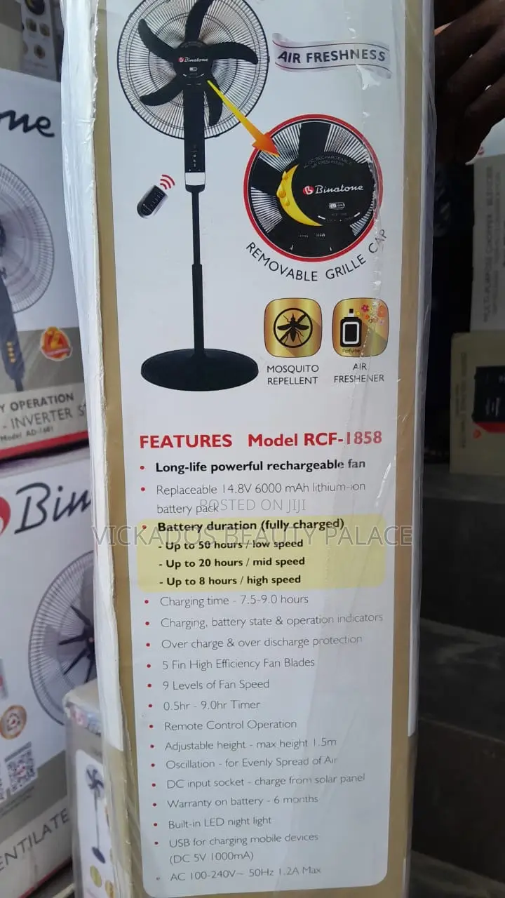 Binatone 18 Inches Rechargeable Fan Remote Control Ac/Dc | RCF-1858