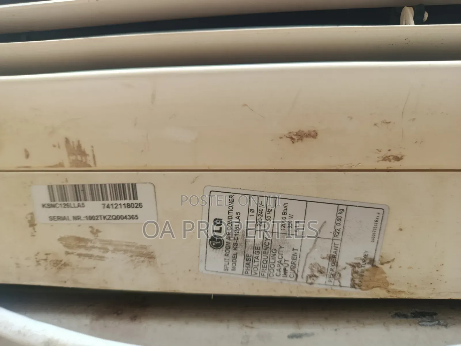 Fairly Used Lg 1.5hp Air Conditioner(Ac) for Sale at Bodija Ibadan. 