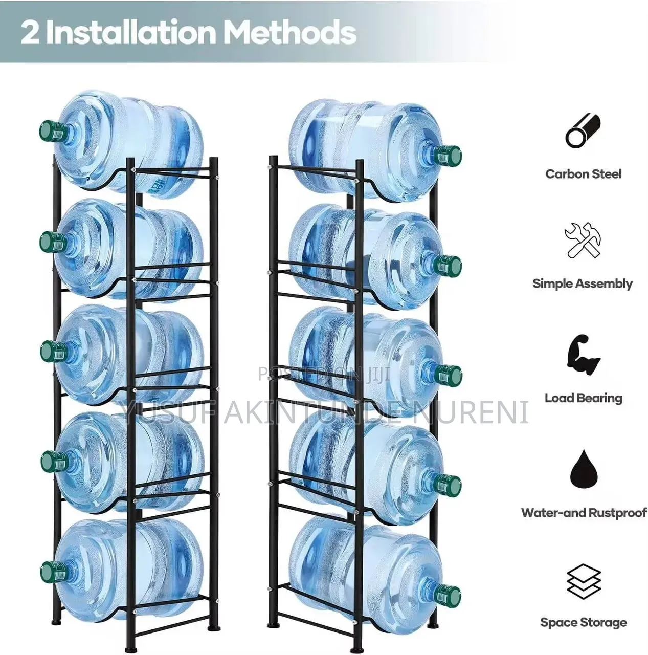5-Tier Water Gallon Rack
