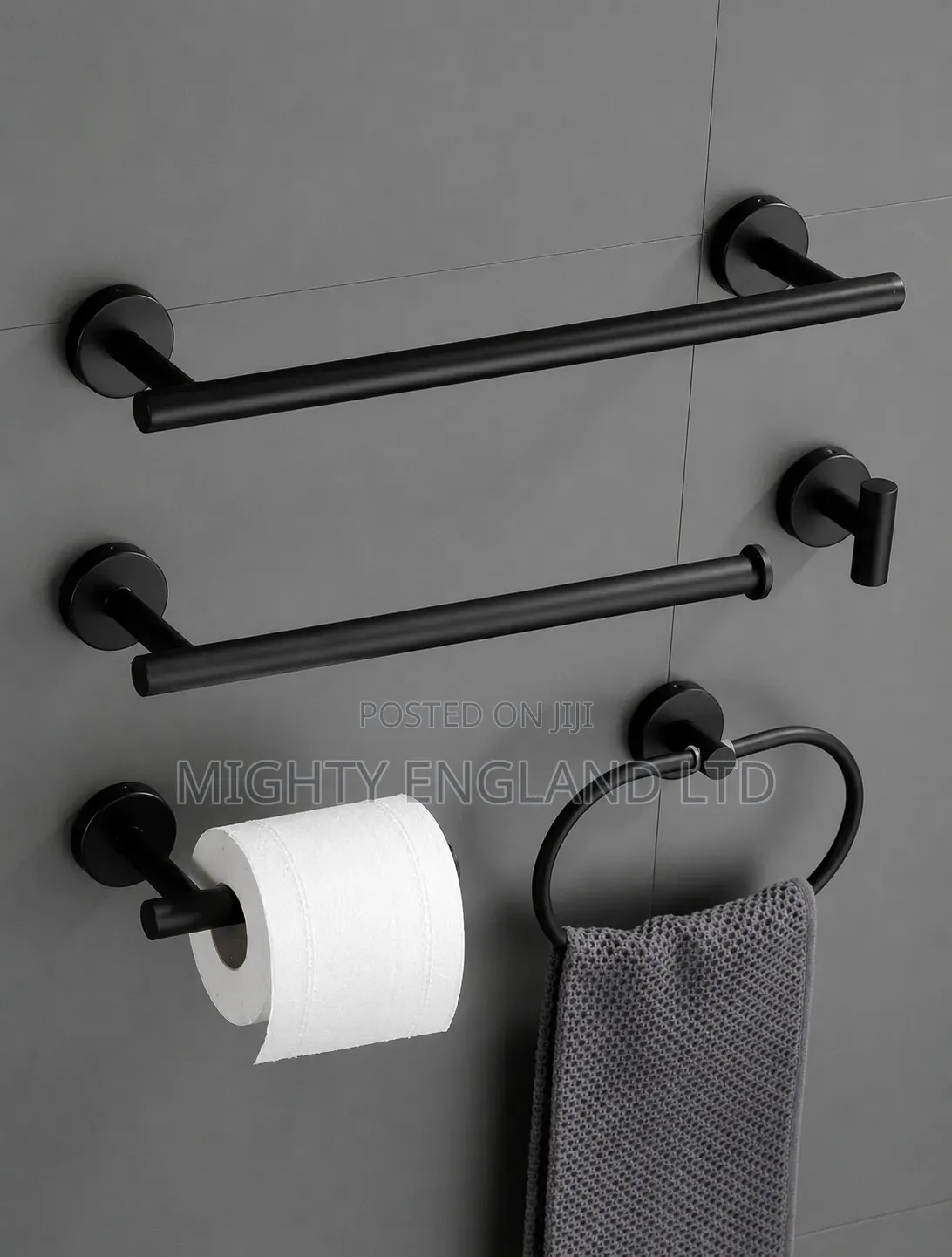 Black Stainless Steel Bathroom Towel Bar