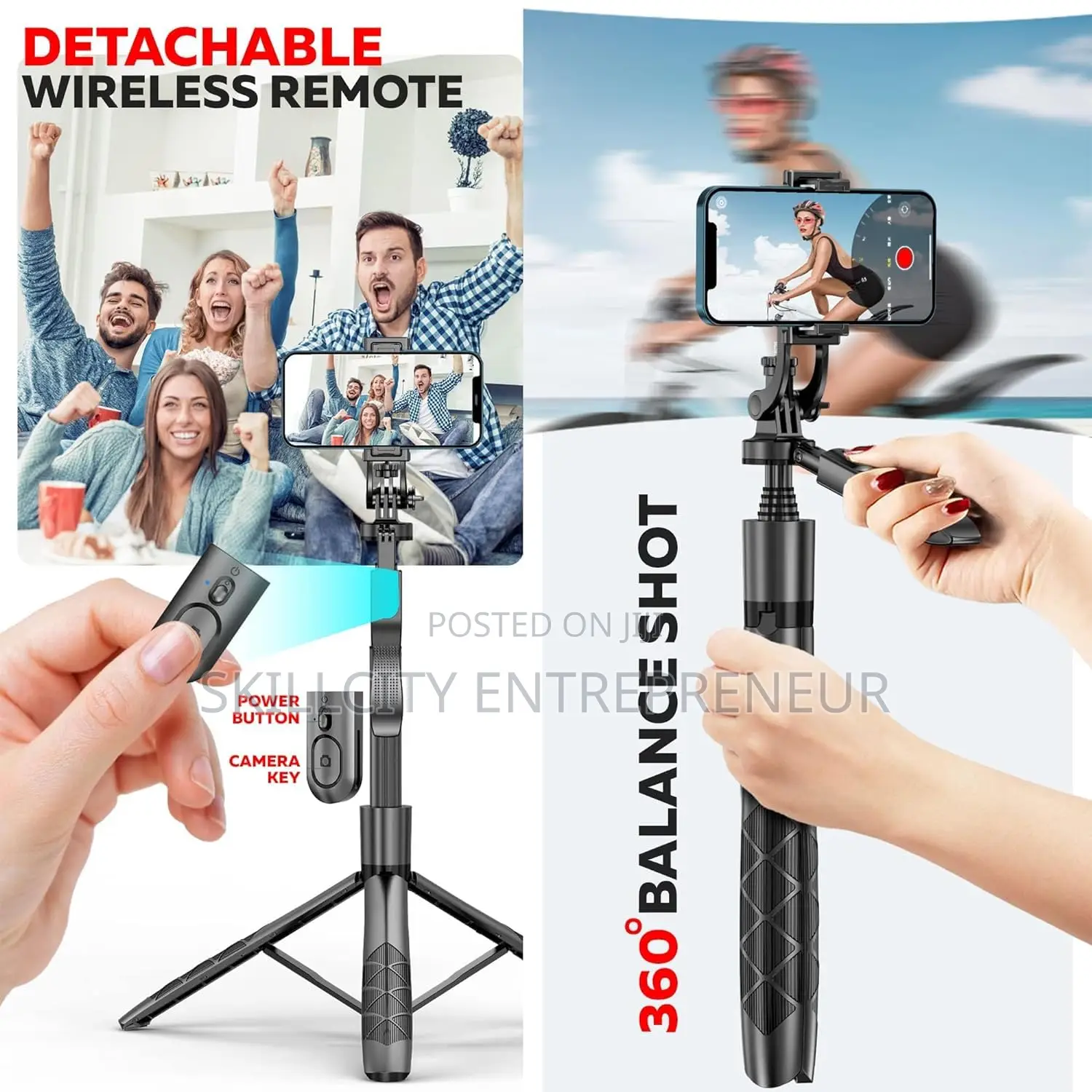 L16 Long Selfie Stick With Tripod Stand