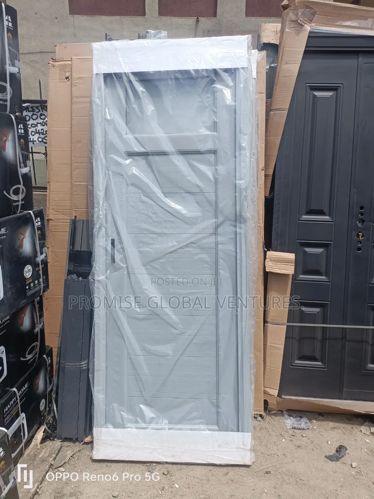 Grey PVC Toilet Door