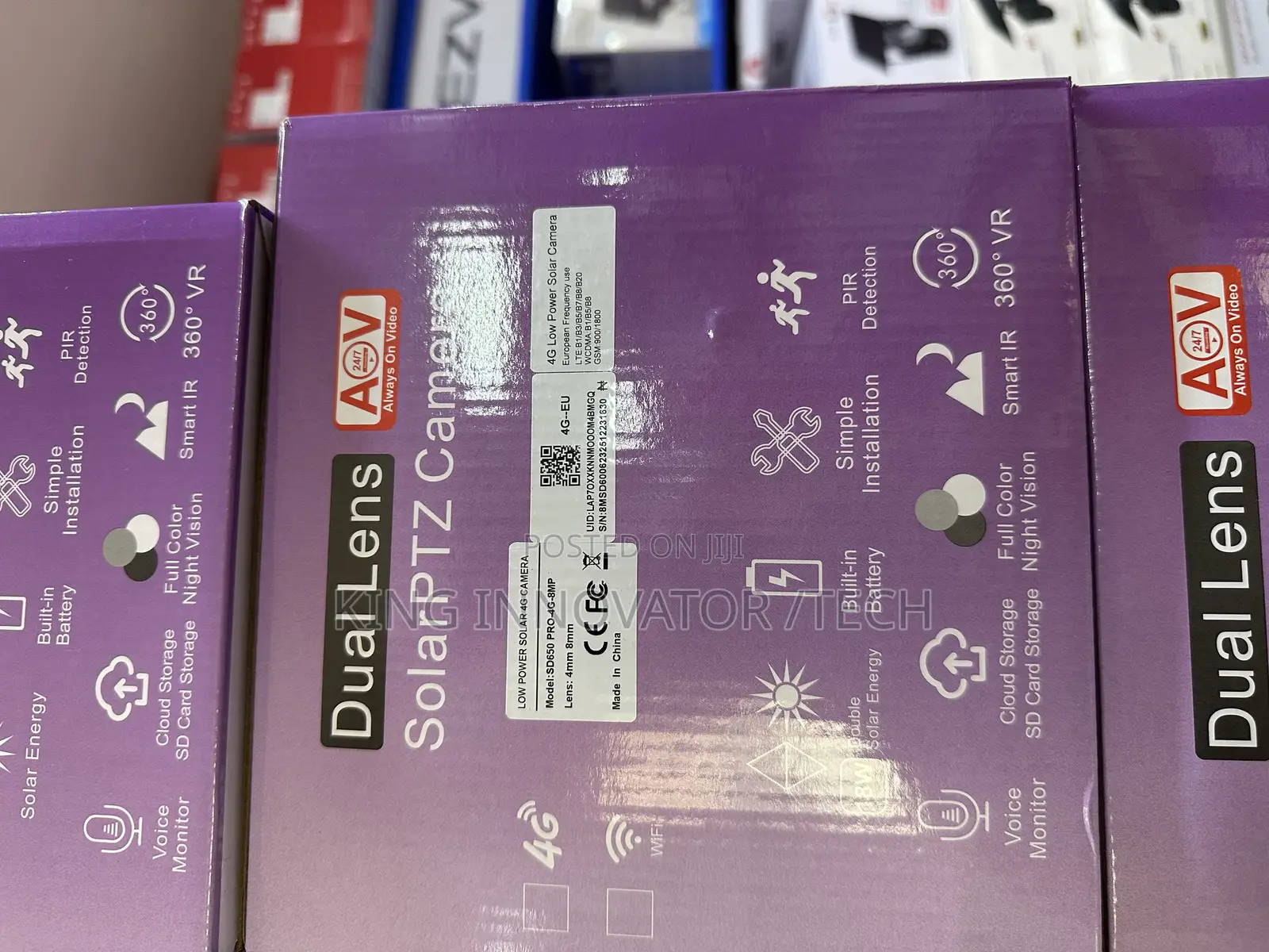 Ubox Dual Lens Aov Double Solar PTZ Camera 4g