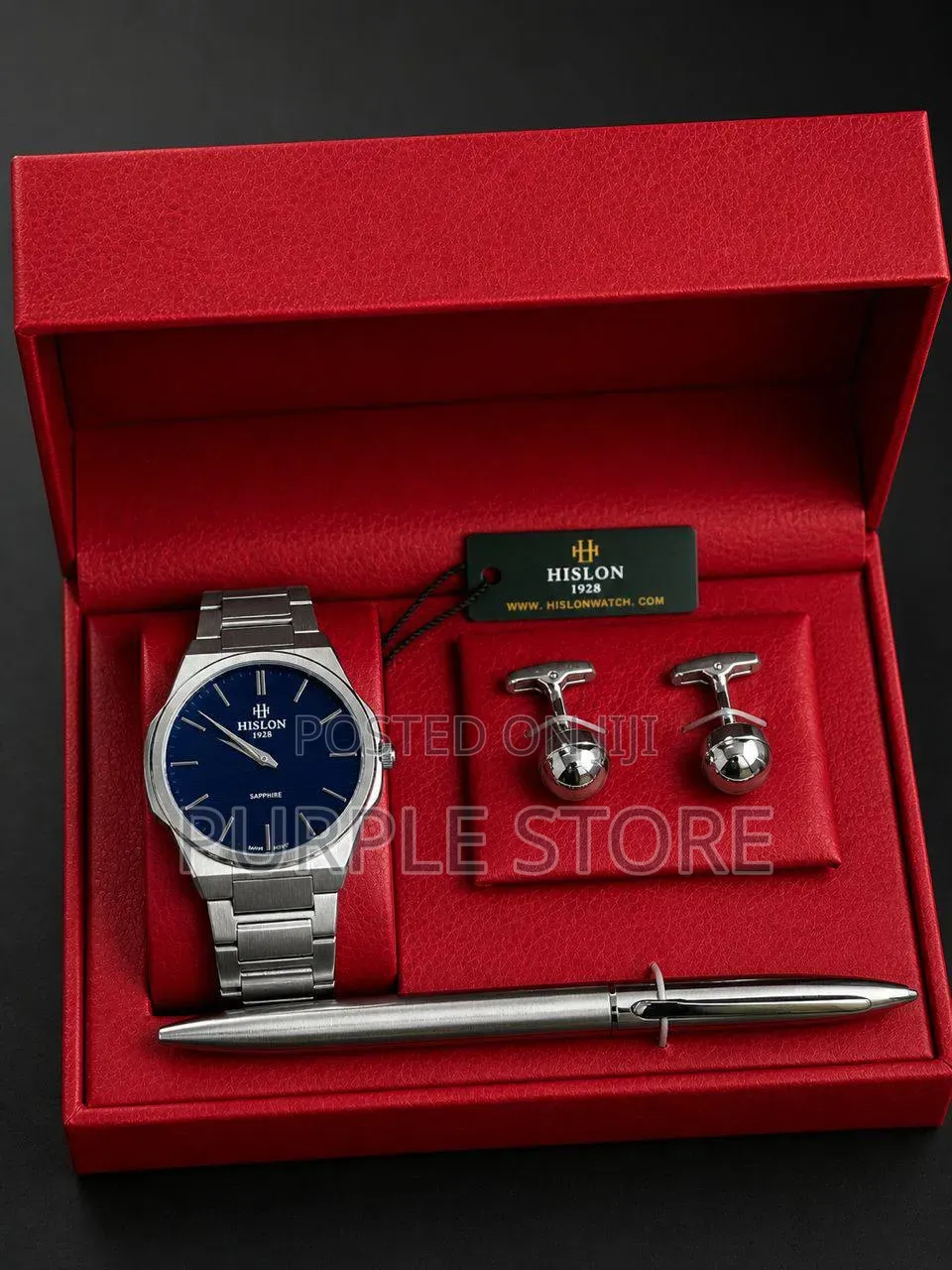 Hislon Quality Watch, Cufflinks and Pen Men's Set