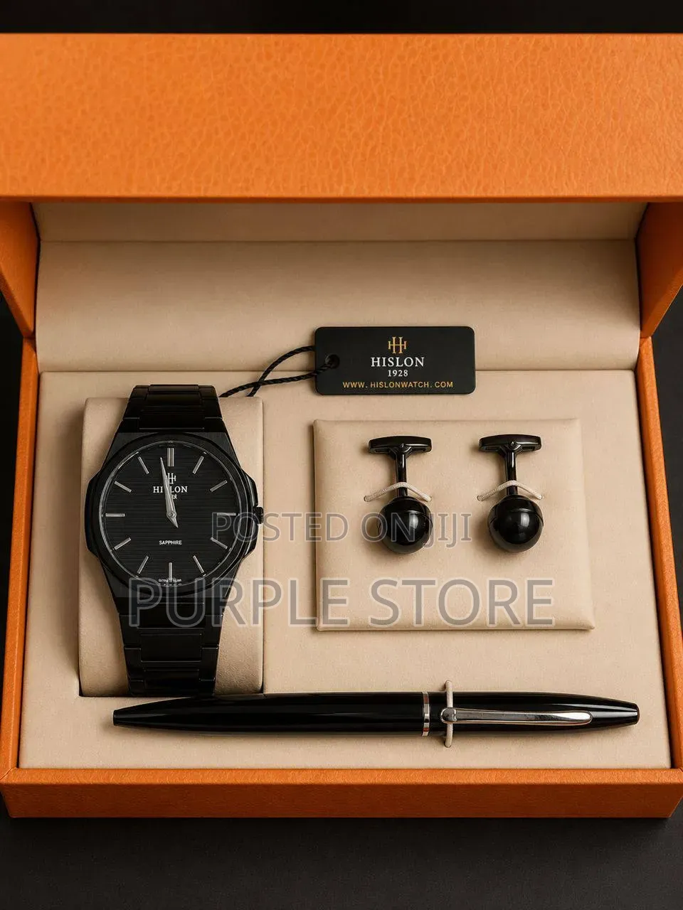 Hislon Quality Watch, Cufflinks and Pen Men's Set