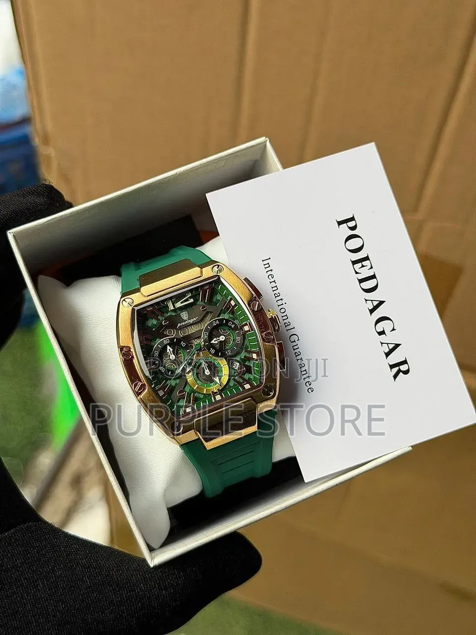 Poedagar Chronograph. "Rubber Strap" Watches