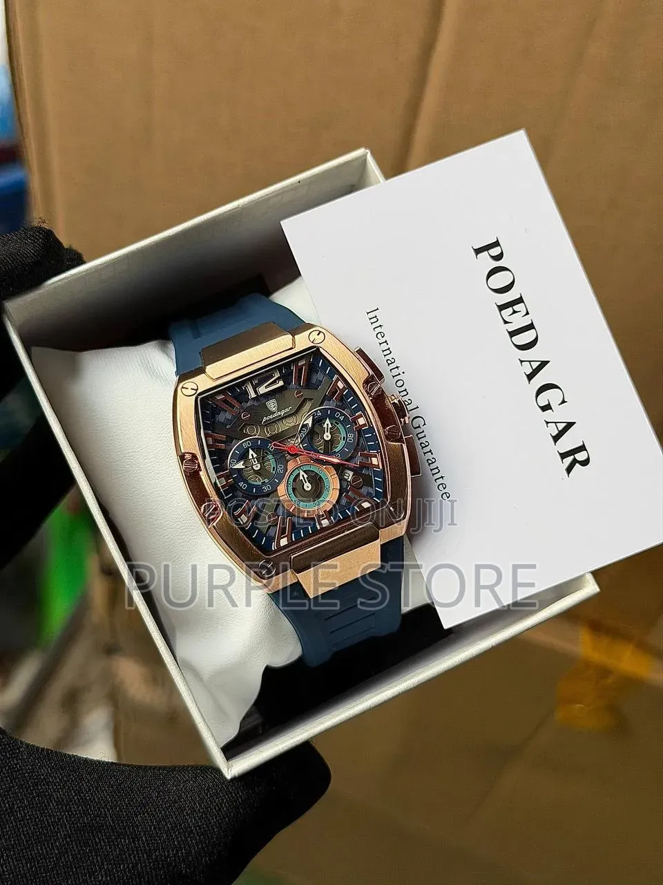 Poedagar Chronograph. "Rubber Strap" Watches