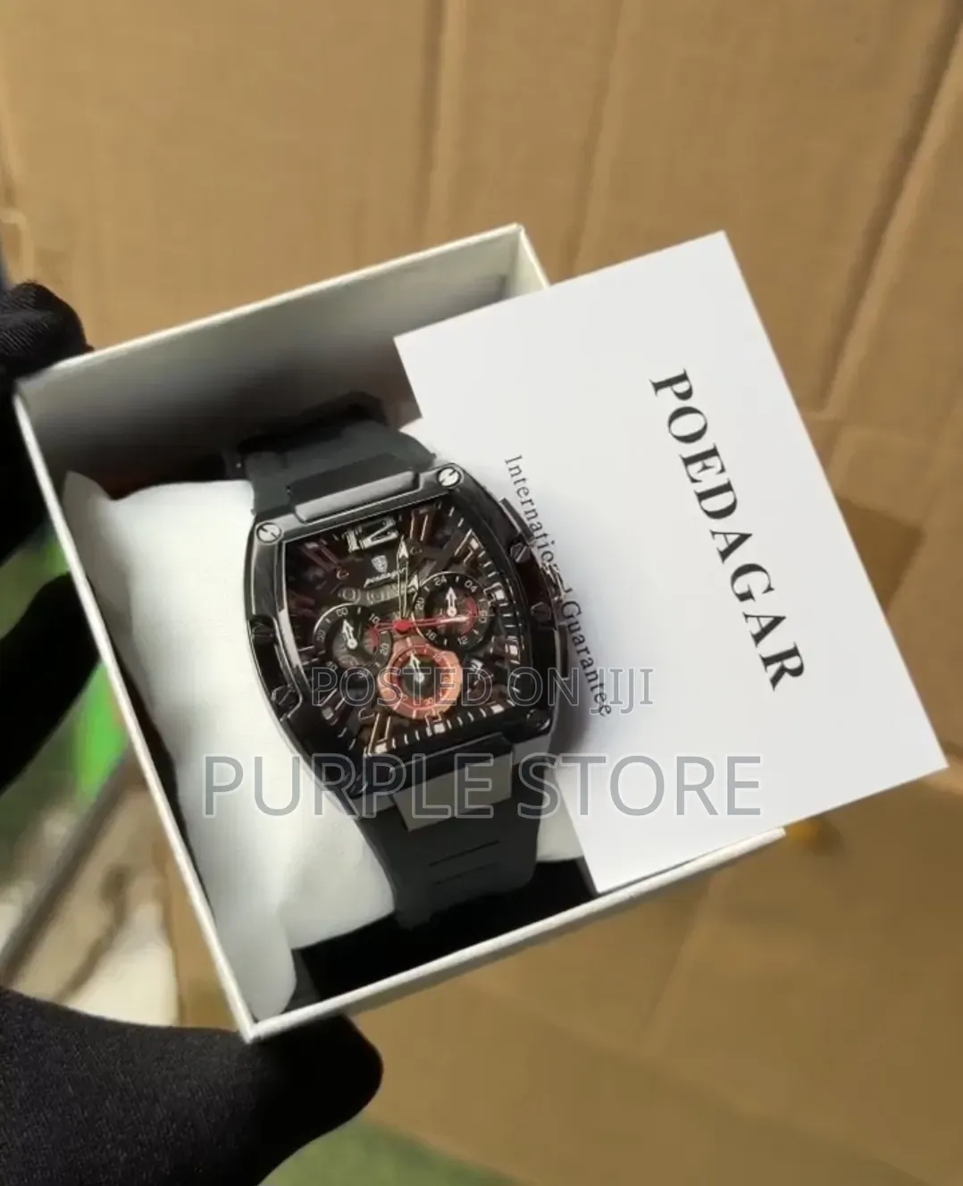 Poedagar Chronograph. "Rubber Strap" Watches
