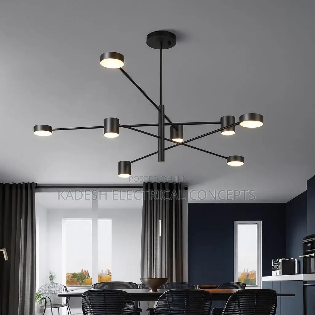 Modern Rotate Led Chandelier for Living and Dining Room Office