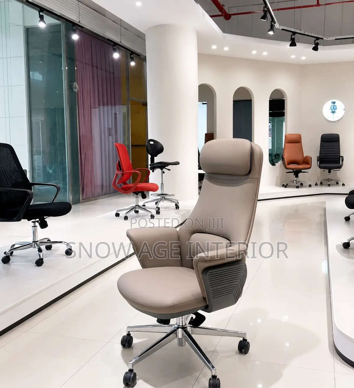 Executive Leather Chair With Lumbar Support (Sai O1)