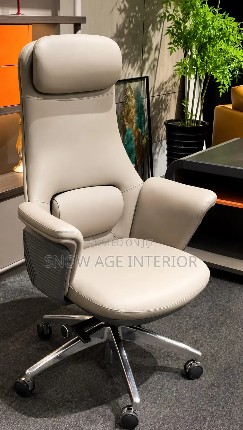 Executive Leather Chair With Lumbar Support (Sai O1)