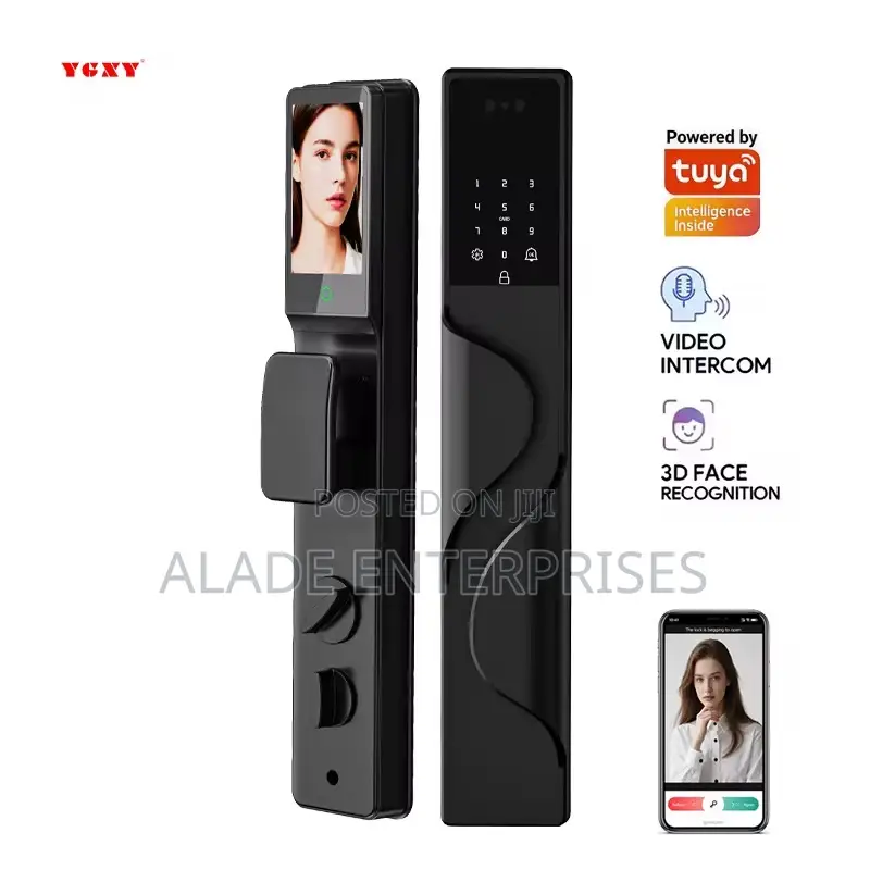 Tuya Wifi Automatic 3d Face Digital Lock Active Video Intercom