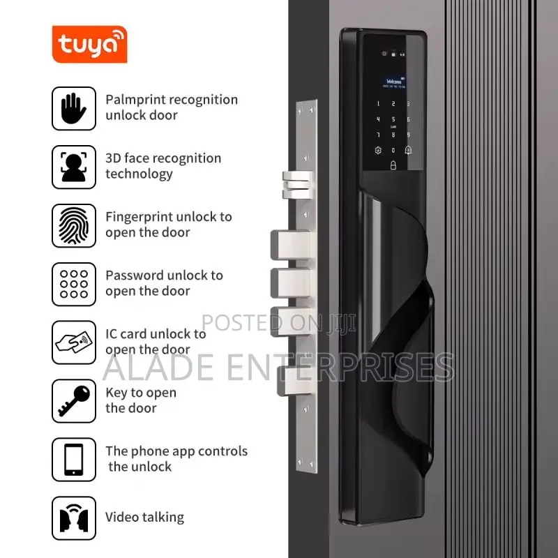 Tuya Wifi Automatic 3d Face Digital Lock Active Video Intercom