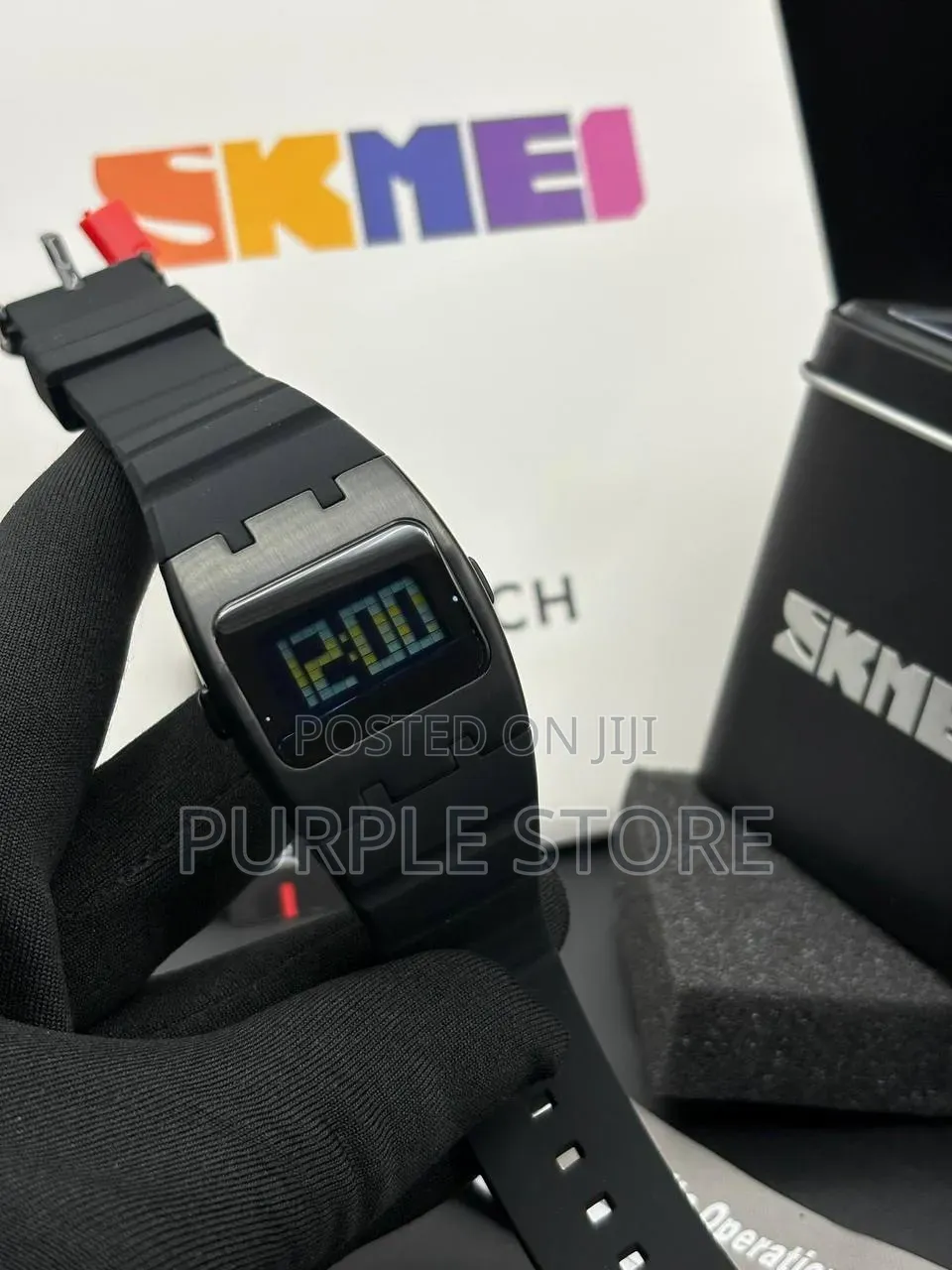Skmei Sleek Rubber Strap Digital Display Wristwatches With Alarm