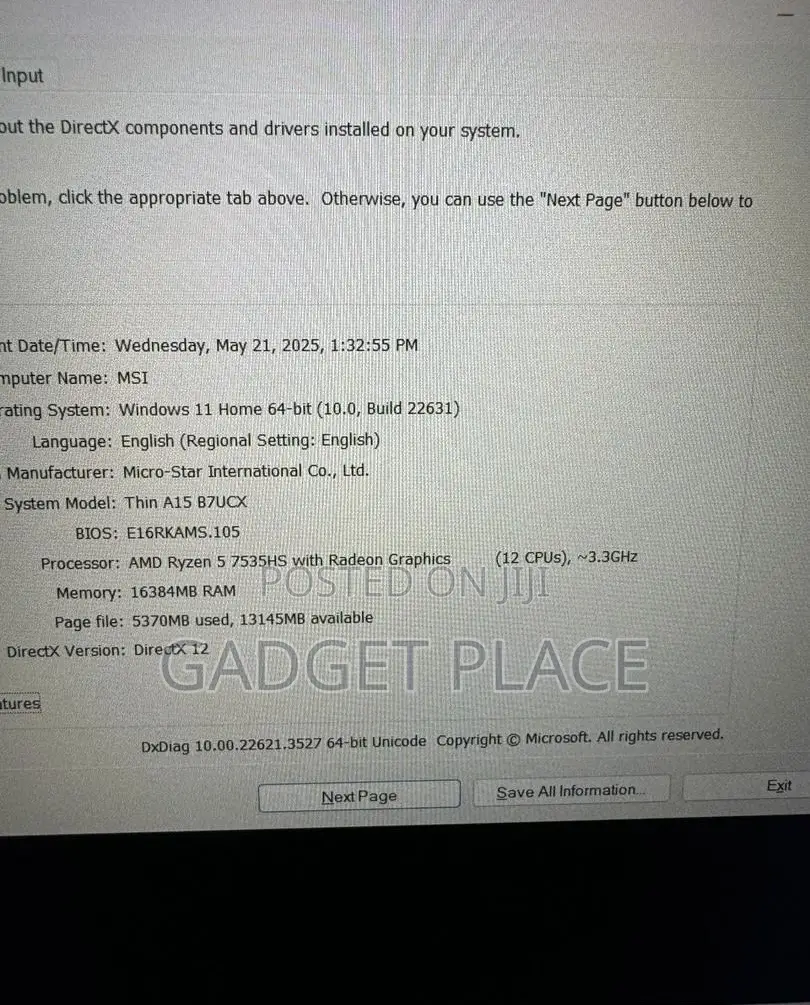 Laptop MSI GF75 Thin 16GB AMD Ryzen 5 SSD 512GB