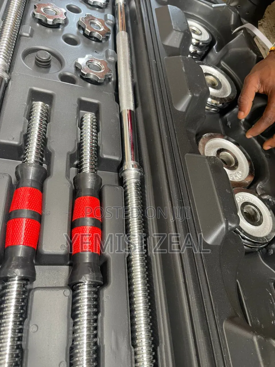 55kg Dumbbell Case Set With Kettlebell and Barbell