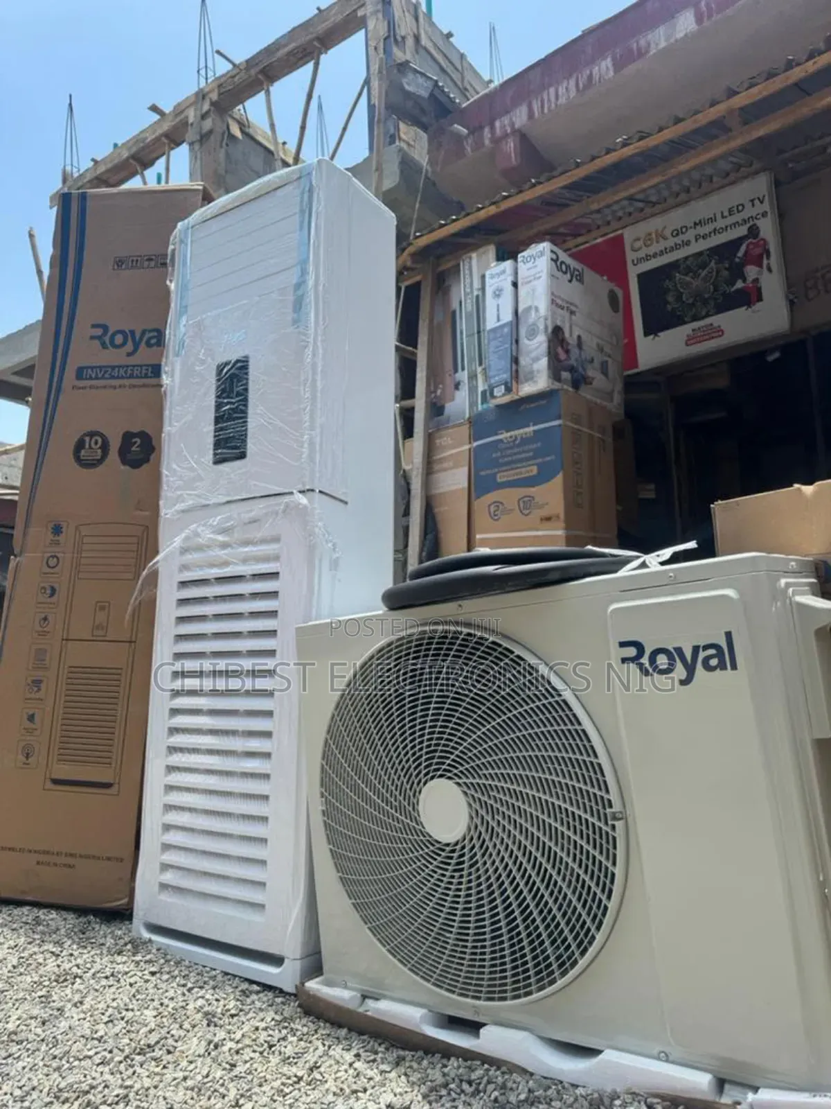 Original Royal 3 Tons R410a Dual Inverter Floor Standing Ac With Kit