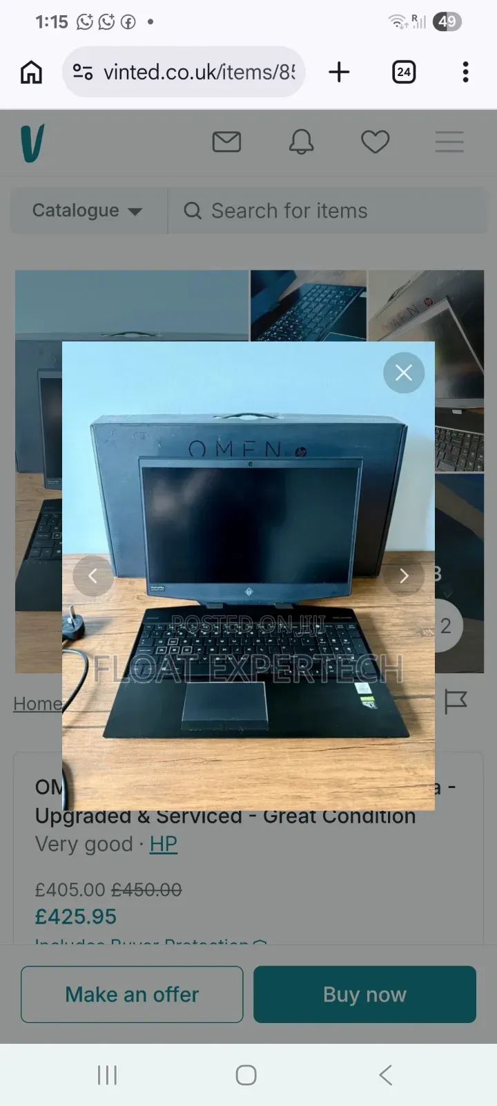 Laptop HP Omen 15t 16GB Intel Core i7 SSD 1T
