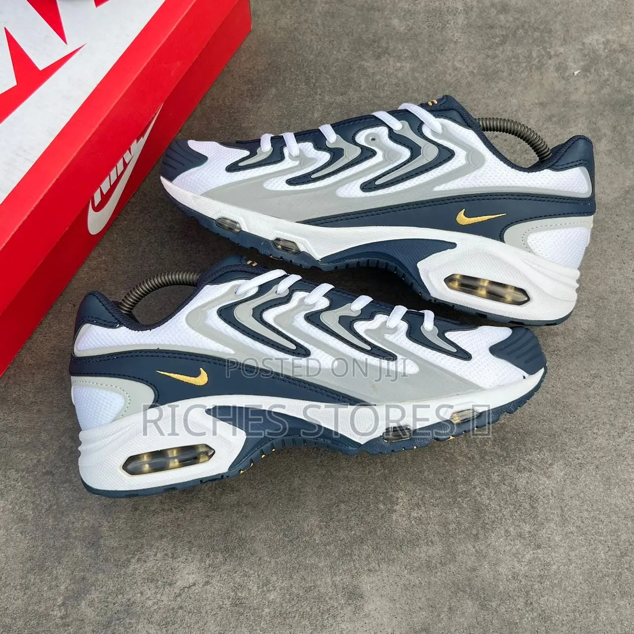 Nike Air Brazen White and Blue Yellow Accents