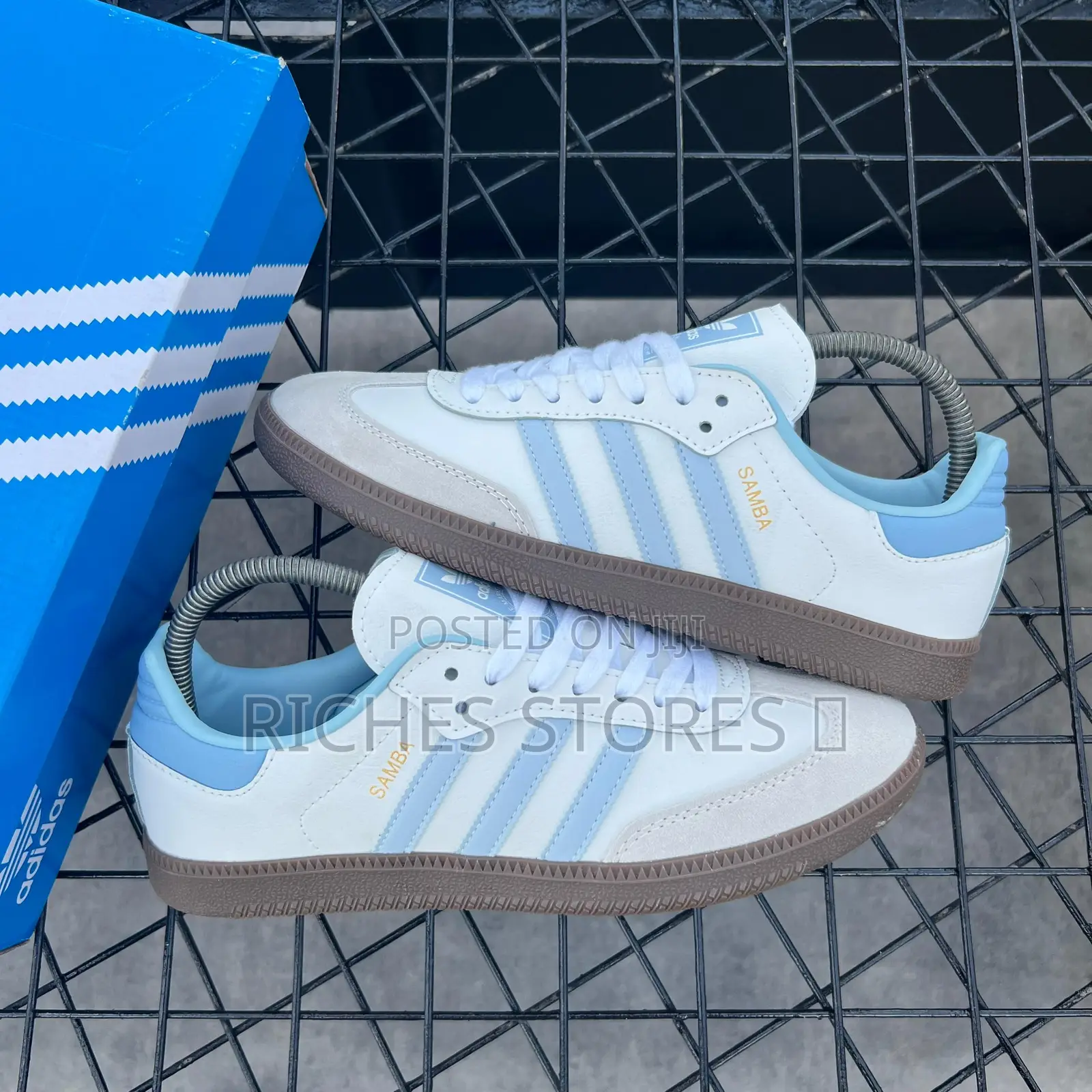 Adidas Samba Og Sneakers | Blue, White Brown Sole