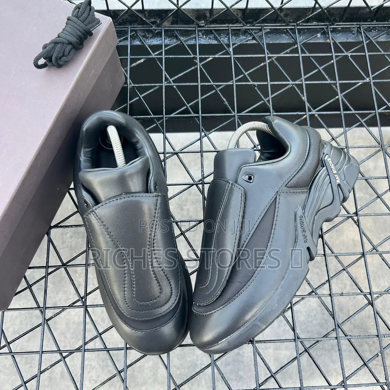 Raf Simons Antei “Triple Black White ”Leather Sneakers