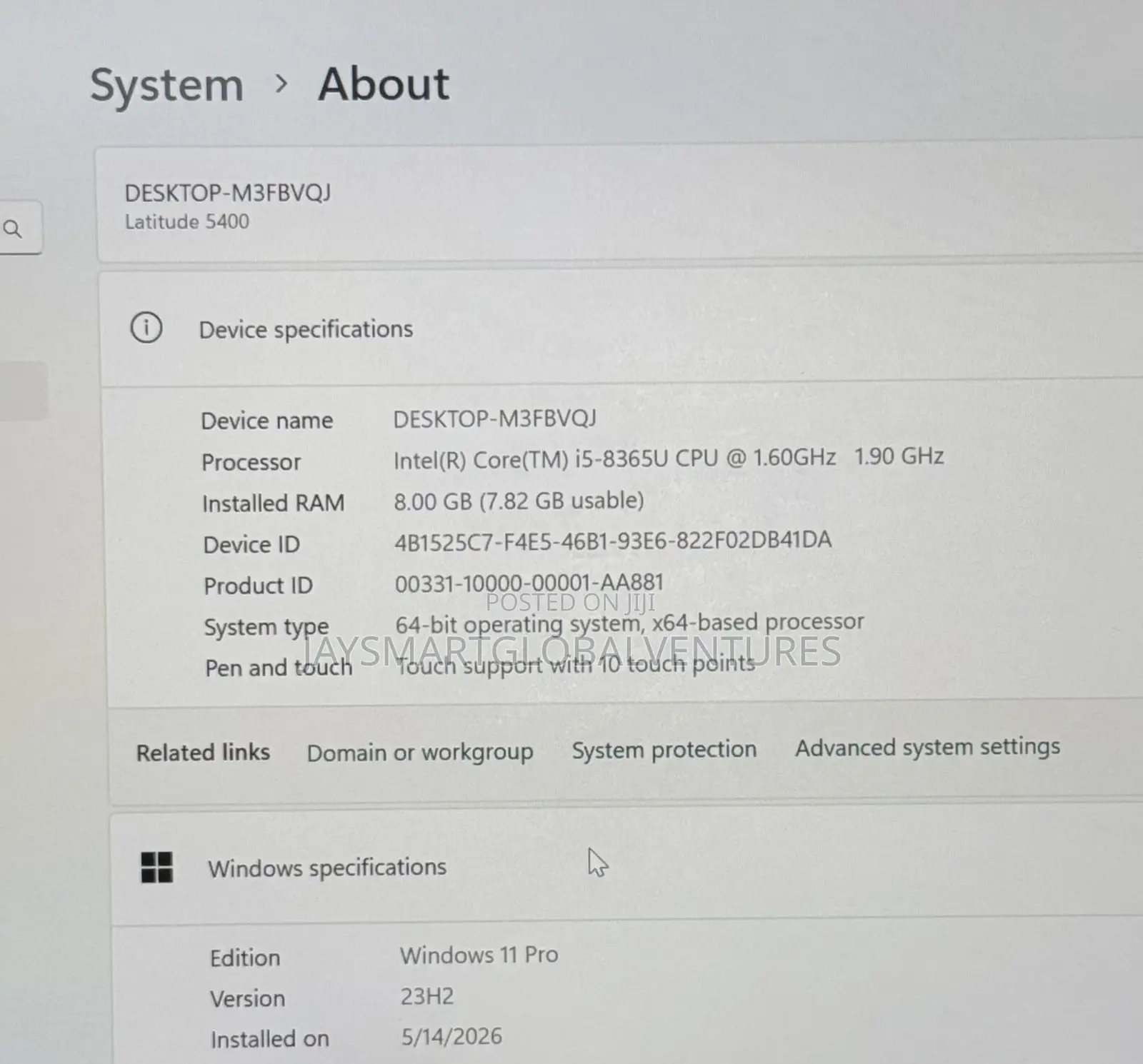 Laptop Dell Latitude 5400 8GB Intel Core i5 SSD 256GB